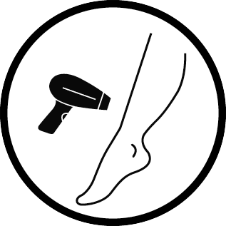 Icon mit Bein und Lasergerät